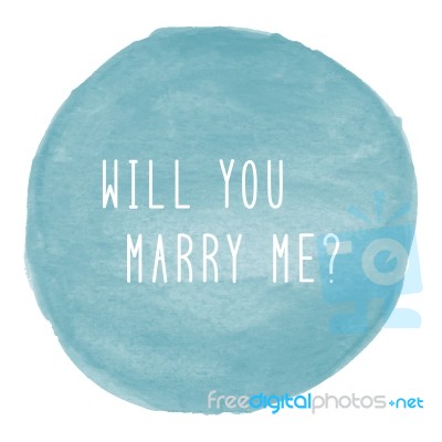 Will You Marry Me Text Stock Image