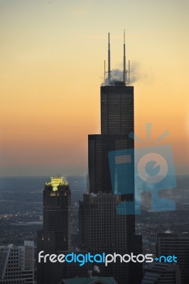 Willis Tower In Chicago Stock Photo