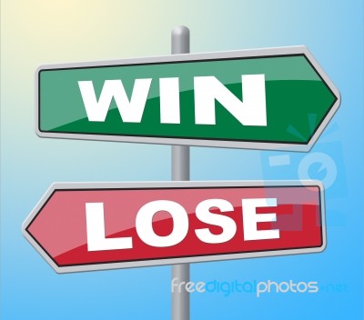 Win Lose Represents Failed Success And Advertisement Stock Image