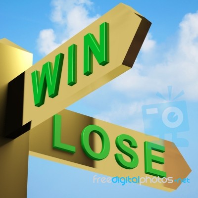 Win Or Lose Directions Stock Image