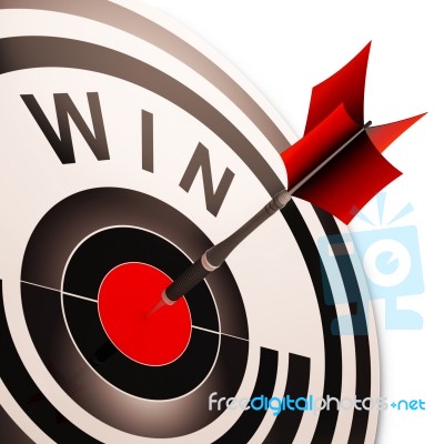 Win Target Shows Successes And Victory Stock Image