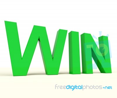 Win Word Stock Photo