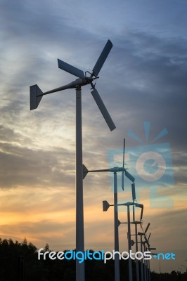 Wind Generators Turbines Stock Photo