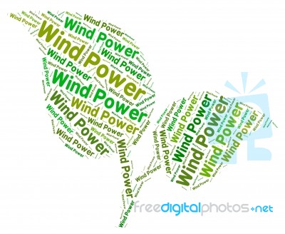 Wind Power Represents Turbine Energy And Environment Stock Image