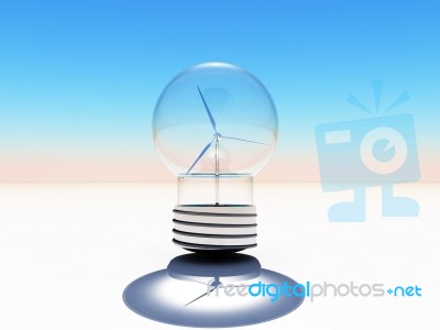 Wind Powered Light Bulb Stock Image