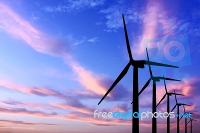 Wind Turbine Generator Stock Photo