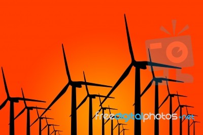 Wind Turbine Generator Stock Photo