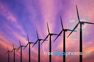 Wind Turbine Generator Stock Photo