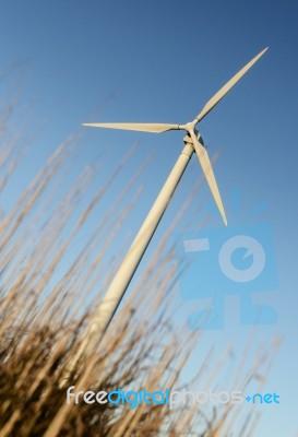 Wind Turbine - Renewable Energy Source Stock Photo