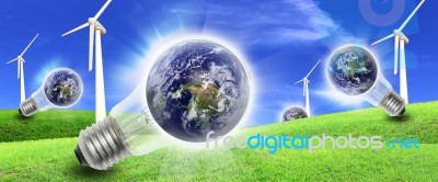 Wind Turbines And Energy Production Stock Image