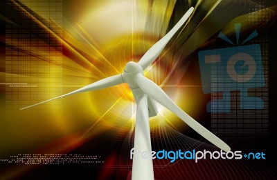 Windmill Generator Power Plant Stock Image