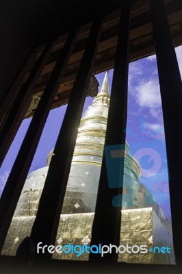 Window Frame Of Wat Phra Singh Temple Chiang Mai Thailand Stock Photo