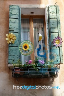 Window In Venice Stock Photo