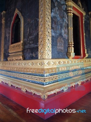 Window Of Thai Temple Stock Photo