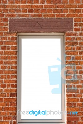 Window On Brick Wall Stock Photo