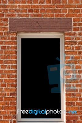 Window On Brick Wall Stock Photo