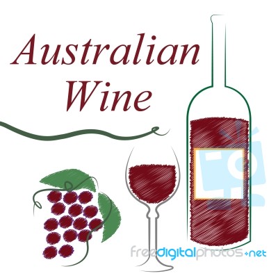 Wine Australian Shows Alcoholic Drink And Winetasting Stock Image