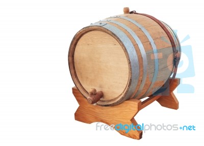 Wine Barrel Stock Photo