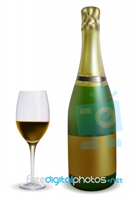 Wine Bottle Stock Image