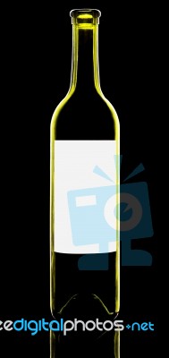 Wine Bottle Isolated Stock Photo