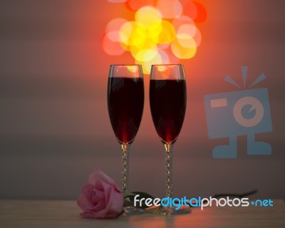 Wine For Two Stock Photo