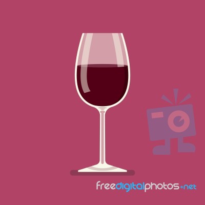 Wine Glass  Illustration Stock Image