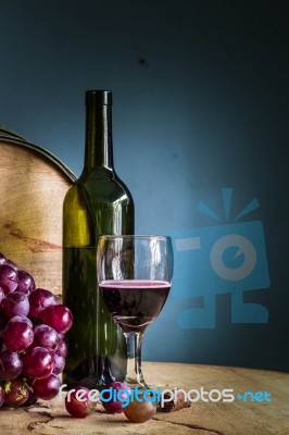 Wine Grapes In Winery Stock Photo