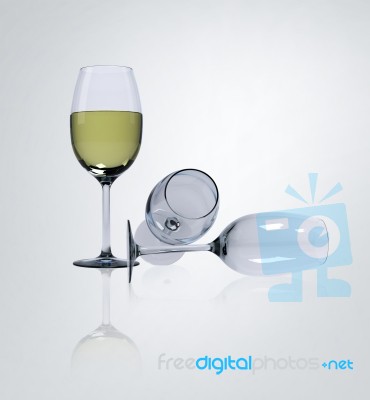 Wine In Glasses Stock Photo