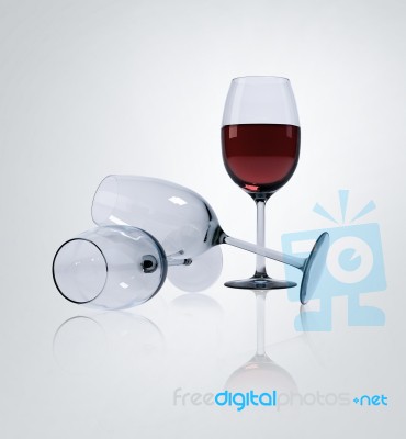 Wine In Glasses Stock Photo