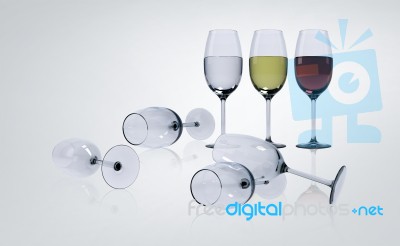 Wine In Glasses Stock Photo