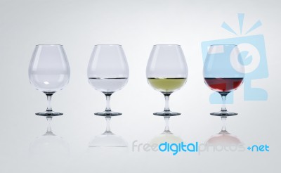 Wine In Glasses Stock Photo