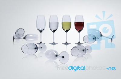 Wine In Glasses Stock Image