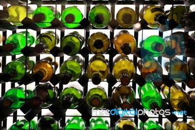 Wine Rack Stock Photo