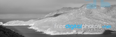 Wineglass Bay Beach Located In Freycinet National Park, Tasmania… Stock Photo