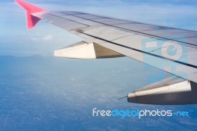 Wing Of Plane Stock Photo