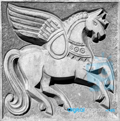 Winged Fairy Horse Stock Photo