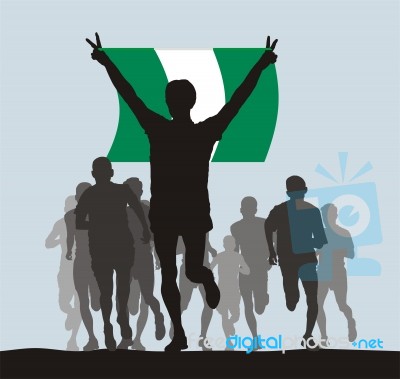 Winner Of The Flag Of Nigeria Stock Image