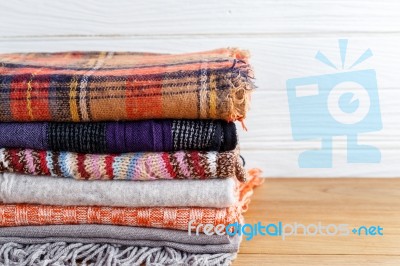 Winter Clothing Background Stock Photo