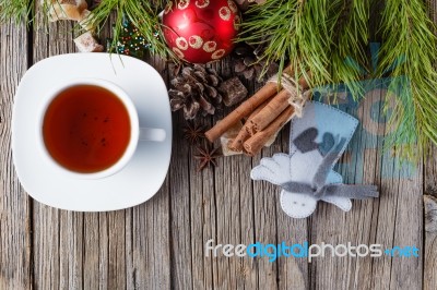 Winter Comfort Evening Stock Photo