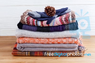 Winter Fashion Clothing Stock Photo