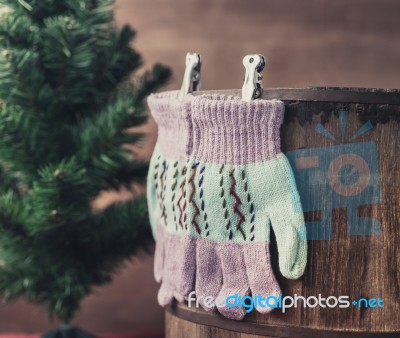 Winter Gloves Stock Photo