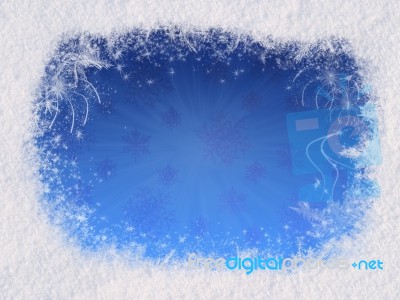 Winter Magic Frame Stock Image