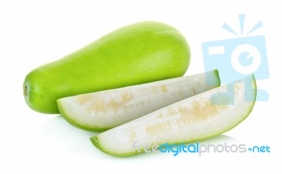 Winter Melon Isolated On The White Background Stock Photo