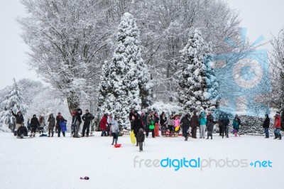 Winter Scene In East Grinstead Stock Photo