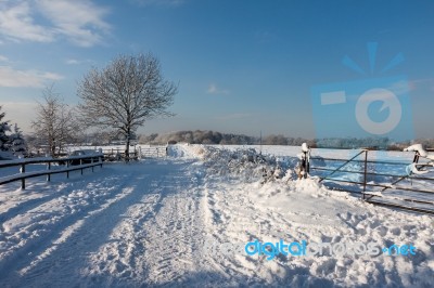 Winter Scene In East Grinstead Stock Photo