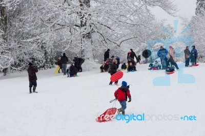 Winter Scene In East Grinstead Stock Photo