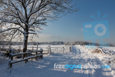 Winter Scene In East Grinstead Stock Photo