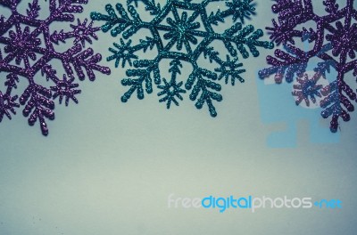 Winter Snowflake Christmas Background Stock Photo