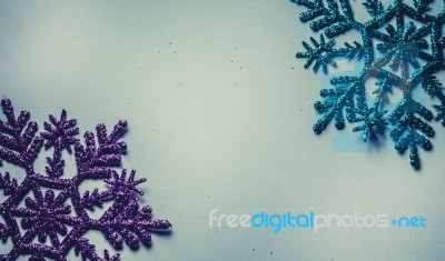 Winter Snowflake Christmas Background Stock Photo