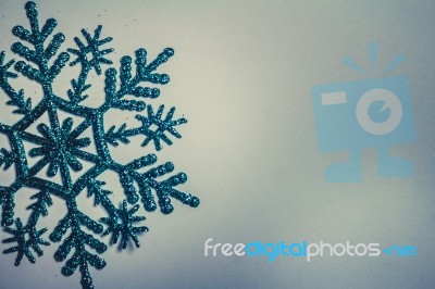 Winter Snowflake Christmas Background Stock Photo